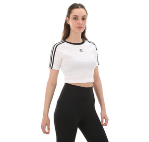 adidas 3 S Baby Tee Kadın T-Shirt Beyaz