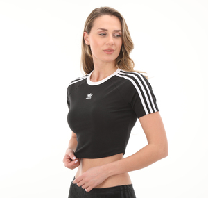 adidas 3 S Baby Tee Kadın T-Shirt Siyah