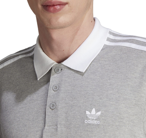 adidas 3-Strıpe Polo Erkek T-Shirt Gri