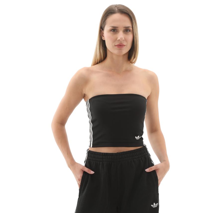 adidas 3S Tube Top Kadın T-Shirt Siyah adidas 3S Tube Top Kadın T-Shirt Siyah