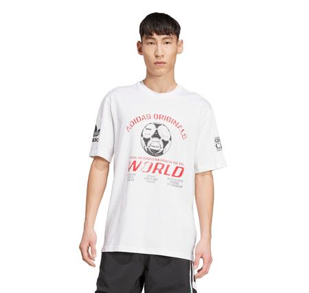 adidas 90S Football Graphic Tee Erkek T-Shirt Beyaz