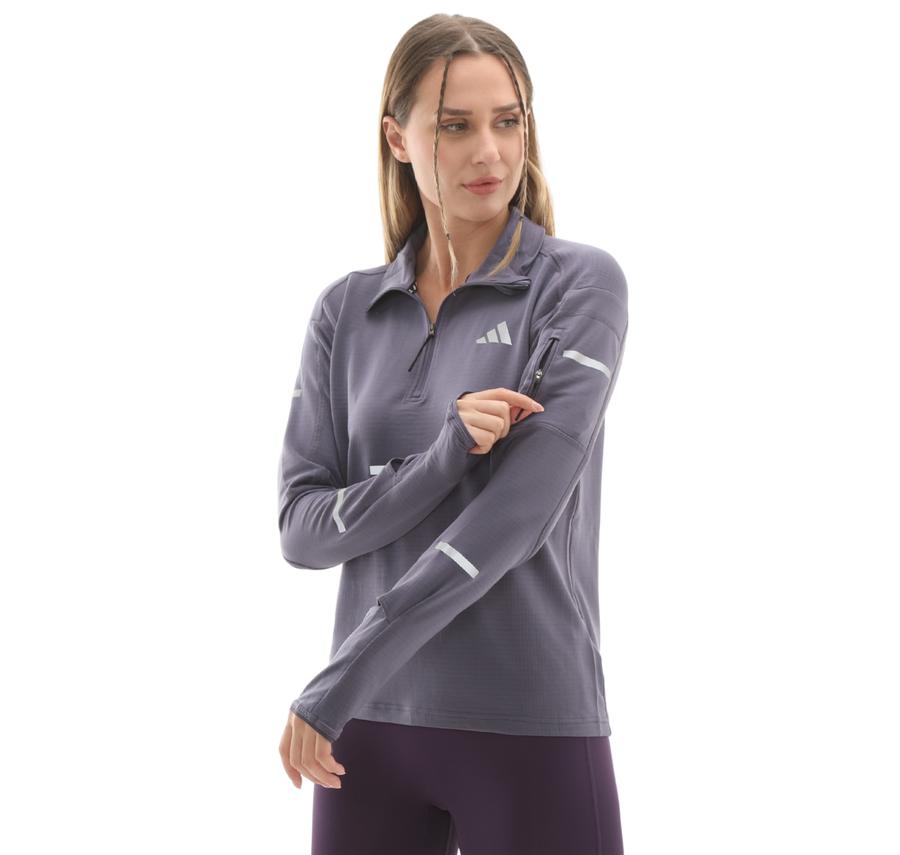 adidas Adi365 Warmhz W Kadın Sweatshirt Mor adidas Adi365 Warmhz W Kadın Sweatshirt Mor