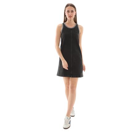adidas Adicolor Denım 3S Dress Kadın Elbise - Etek Siyah