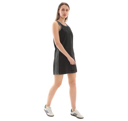 adidas Adicolor Denım 3S Dress Kadın Elbise - Etek Siyah