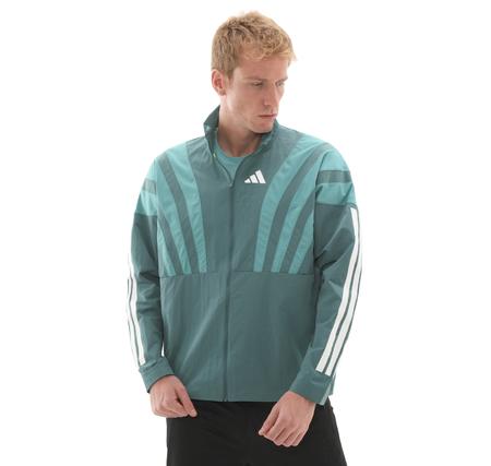 adidas Adızero A Jkt M Erkek Yağmurluk-Rüzgarlık Yeşil