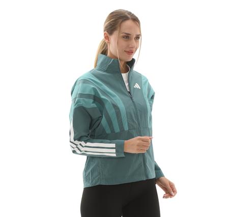 adidas Adızero A Jkt W Kadın Yağmurluk-Rüzgarlık Yeşil