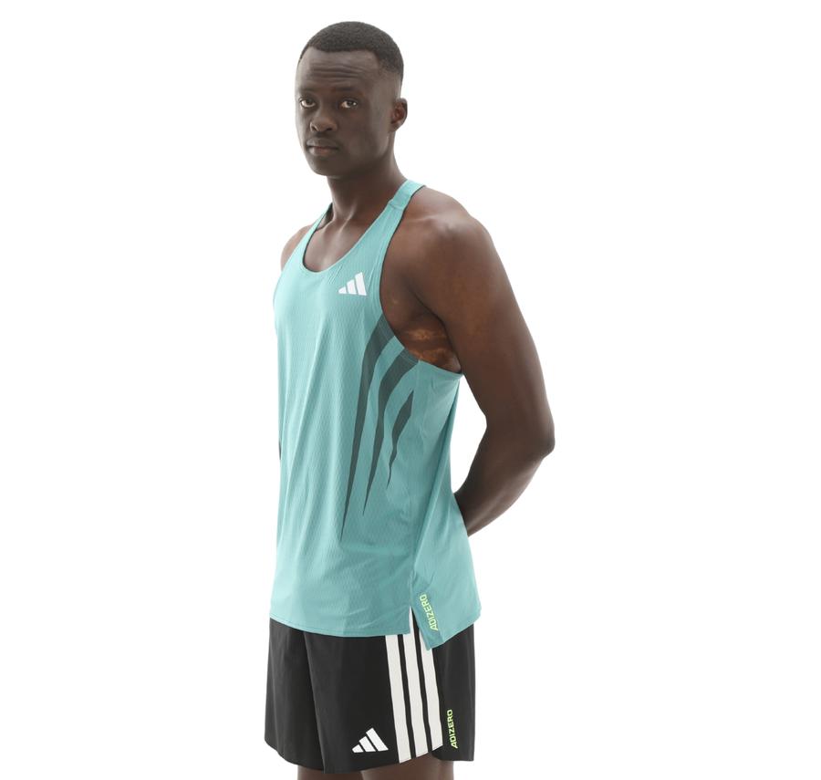 adidas Adızero A Sgl M Erkek T-Shirt Turkuaz adidas Adızero A Sgl M Erkek T-Shirt Turkuaz