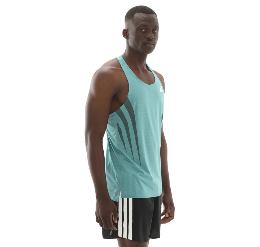 adidas Adızero A Sgl M Erkek T-Shirt Turkuaz adidas Adızero A Sgl M Erkek T-Shirt Turkuaz