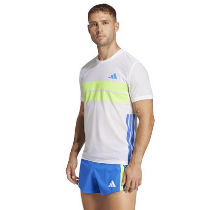 adidas Adızero R Tee M Erkek T-Shirt Beyaz