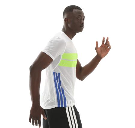 adidas Adızero R Tee M Erkek T-Shirt Beyaz