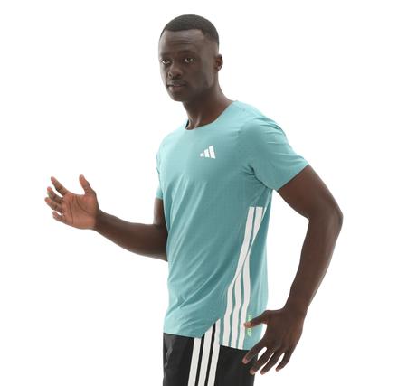 adidas Adızero Tee M Erkek T-Shirt Turkuaz