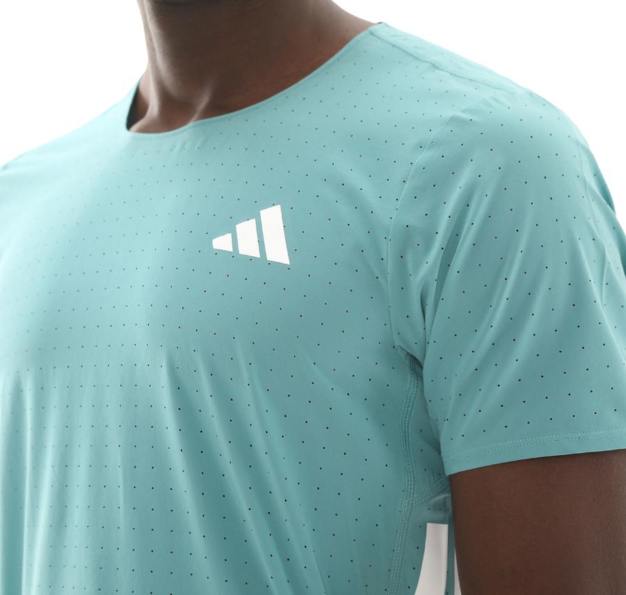 adidas Adızero Tee M Erkek T-Shirt Turkuaz adidas Adızero Tee M Erkek T-Shirt Turkuaz