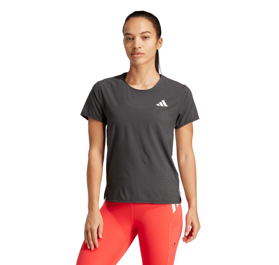 adidas Adızero Tee W Kadın T-Shirt Antrasit adidas Adızero Tee W Kadın T-Shirt Antrasit