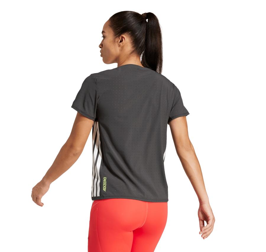 adidas Adızero Tee W Kadın T-Shirt Antrasit adidas Adızero Tee W Kadın T-Shirt Antrasit