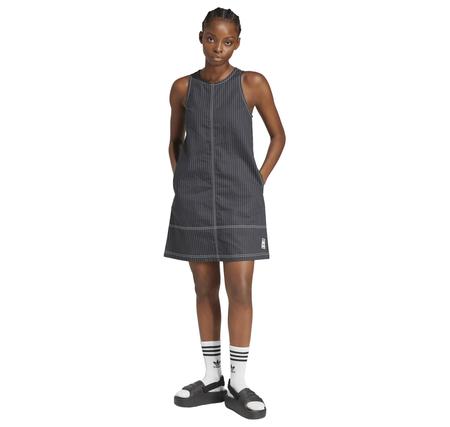 adidas Allover Print Midi Dungaree Dress Kadın Elbise - Etek Siyah