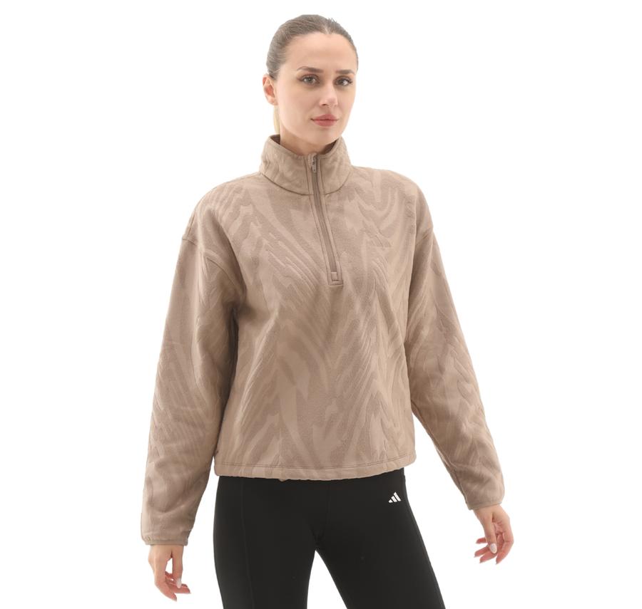 adidas Aop Polarfleece Kadın Sweatshirt Krem adidas Aop Polarfleece Kadın Sweatshirt Krem