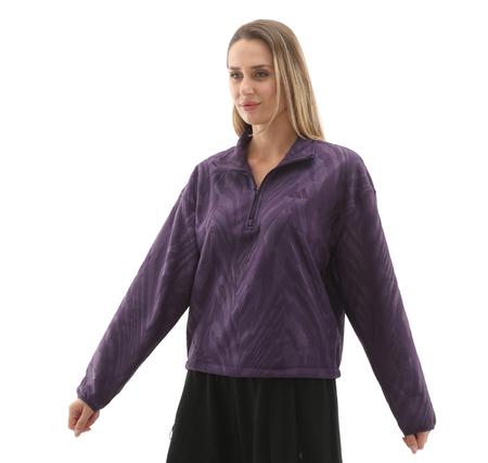 adidas Aop Polarfleece Kadın Sweatshirt Mor adidas Aop Polarfleece Kadın Sweatshirt Mor