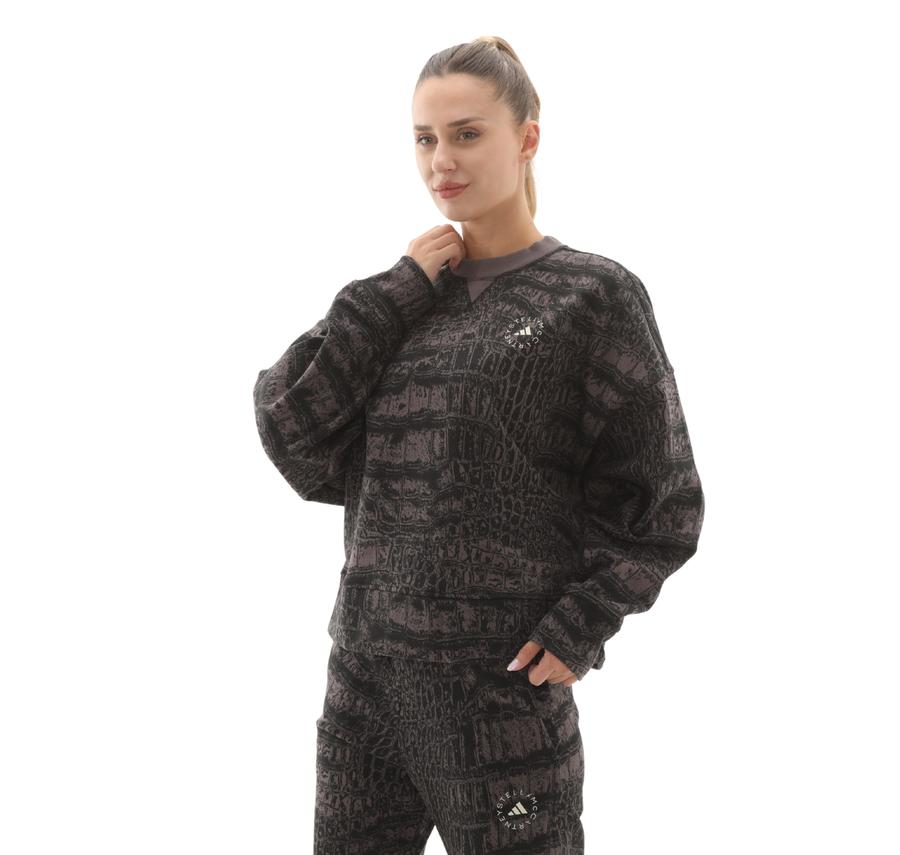 adidas By Stella Mccartney Loose Kadın Sweatshirt Antrasit adidas By Stella Mccartney Loose Kadın Sweatshirt Antrasit
