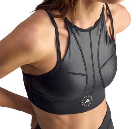 adidas By Stella Mccartney Training Micro Dot Crop Kadın Büstiyer Siyah