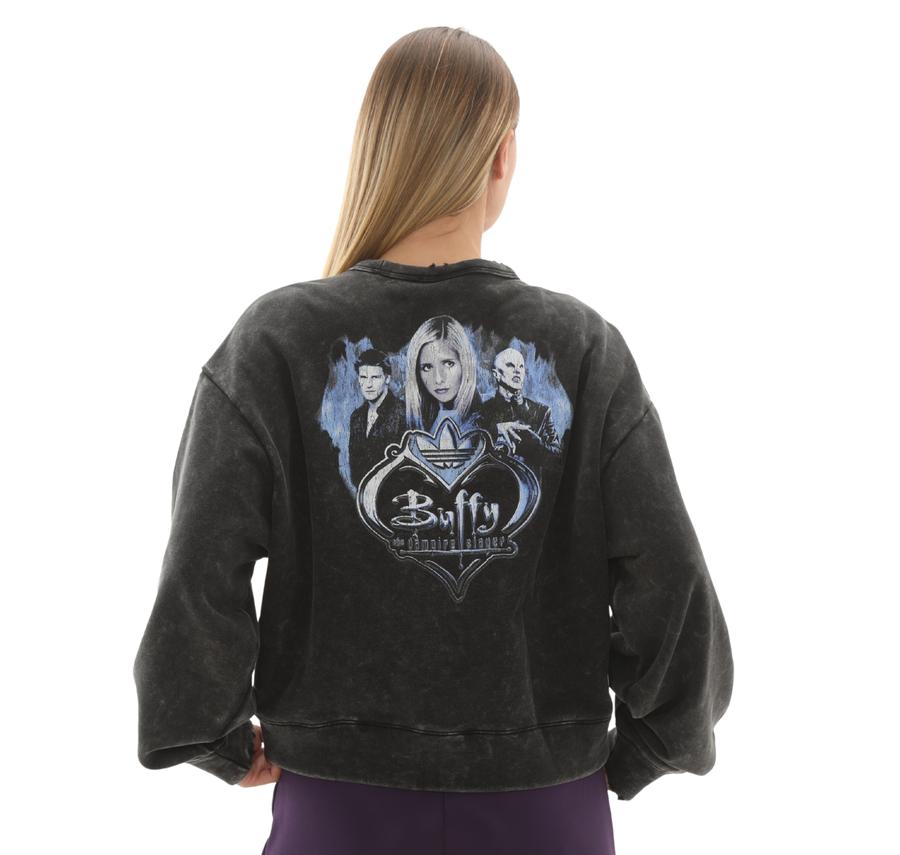 adidas Buffy Crew Kadın Sweatshirt Siyah adidas Buffy Crew Kadın Sweatshirt Siyah