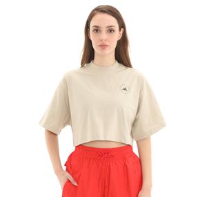 adidas By Stella Mccartney Crop Kadın T-Shirt Bej