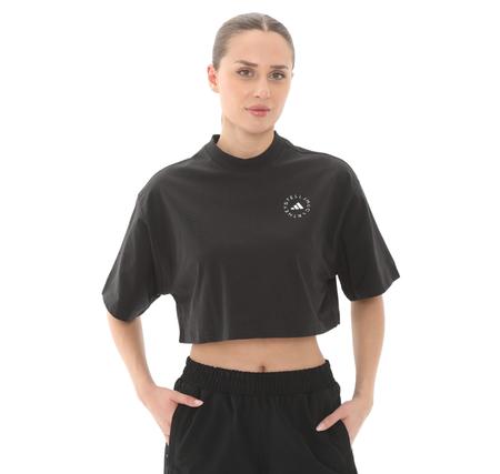 adidas By Stella Mccartney Crop Kadın T-Shirt Siyah