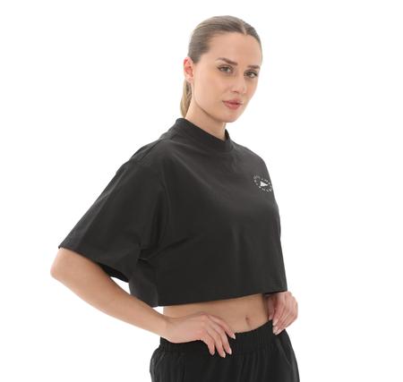 adidas By Stella Mccartney Crop Kadın T-Shirt Siyah