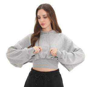 adidas By Stella Mccartney Cropped Kadın Sweatshirt Gri