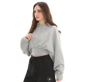 adidas By Stella Mccartney Cropped Kadın Sweatshirt Gri