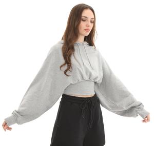 adidas By Stella Mccartney Cropped Kadın Sweatshirt Gri