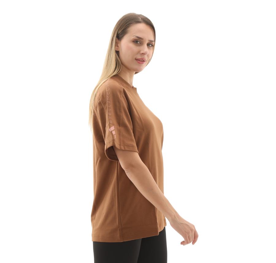 adidas By Stella Mccartney Kadın T-Shirt Kahve adidas By Stella Mccartney Kadın T-Shirt Kahve