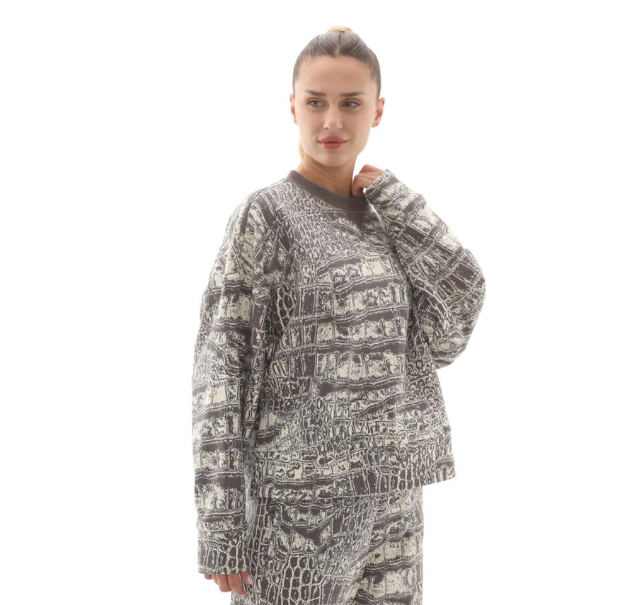 adidas By Stella Mccartney Loose Kadın Sweatshirt Gri adidas By Stella Mccartney Loose Kadın Sweatshirt Gri