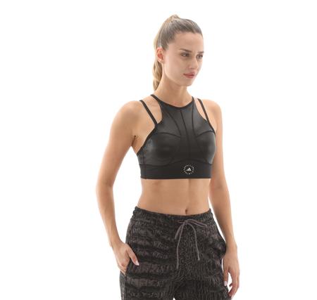 adidas By Stella Mccartney Training Micro Dot Crop Kadın Büstiyer Siyah