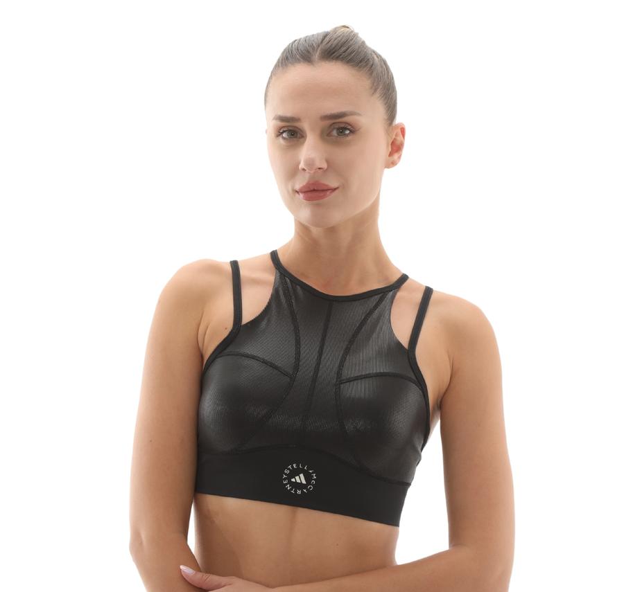 adidas By Stella Mccartney Training Micro Dot Crop Kadın Büstiyer Siyah adidas By Stella Mccartney Training Micro Dot Crop Kadın Büstiyer Siyah
