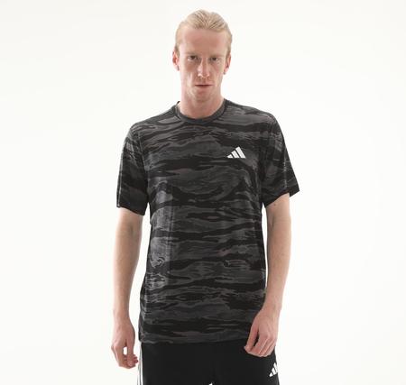 adidas Camo Aop Tee Erkek T-Shirt Antrasit