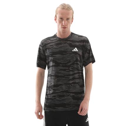 adidas Camo Aop Tee Erkek T-Shirt Antrasit