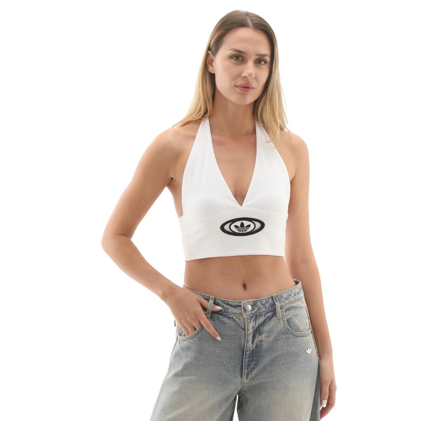 adidas Campus V Top Kadın T-Shirt Beyaz adidas Campus V Top Kadın T-Shirt Beyaz