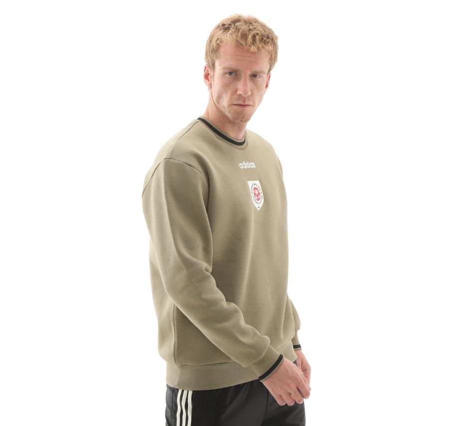 adidas Crewneck Swt Erkek Sweatshirt Haki adidas Crewneck Swt Erkek Sweatshirt Haki