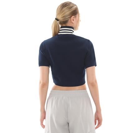 adidas Crop Turtleneck Kadın T-Shirt Lacivert