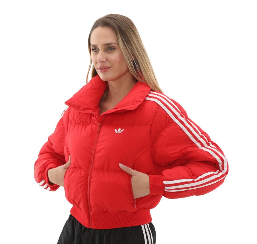 adidas Cropped Puff Kadın Mont Kırmızı adidas Cropped Puff Kadın Mont Kırmızı
