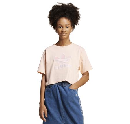 adidas Cropped Tee Çocuk T-Shirt Krem