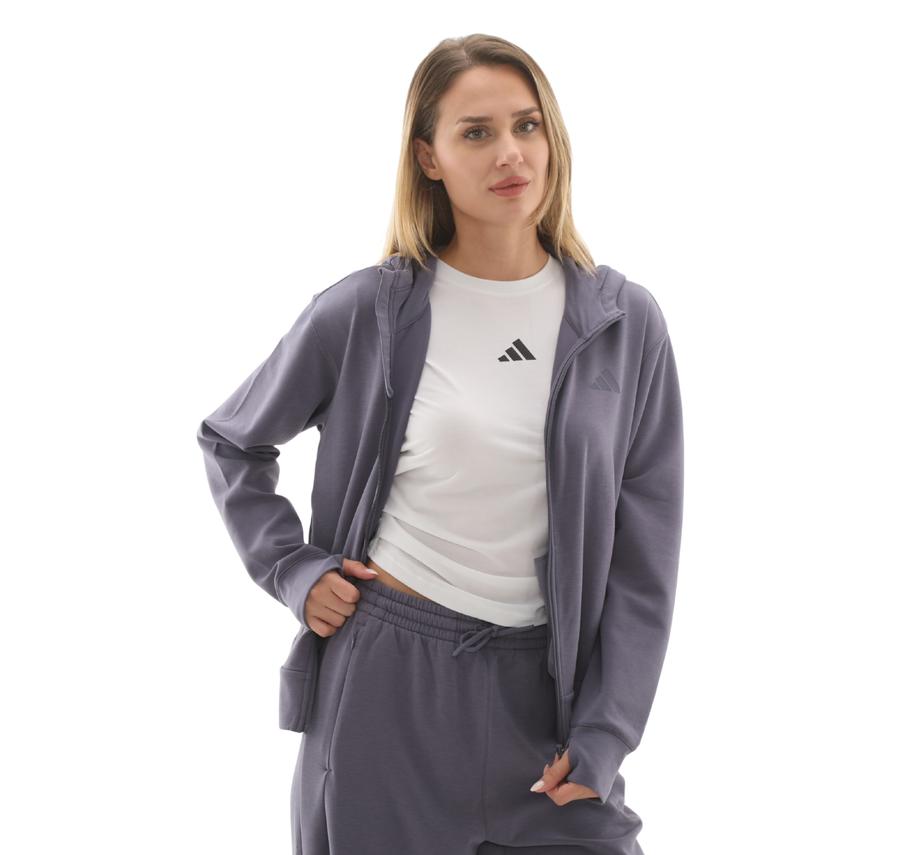 adidas D4T Fz Hoodıe Kadın Ceket Mor adidas D4T Fz Hoodıe Kadın Ceket Mor