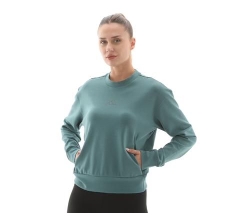 adidas D4T Knıt Crew Kadın Sweatshirt İndigo