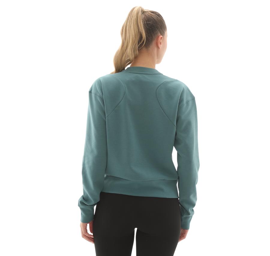 adidas D4T Knıt Crew Kadın Sweatshirt İndigo adidas D4T Knıt Crew Kadın Sweatshirt İndigo