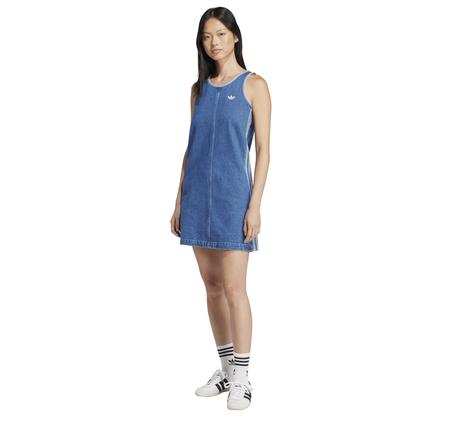 adidas Denım 3S Dress Kadın Elbise - Etek Lacivert