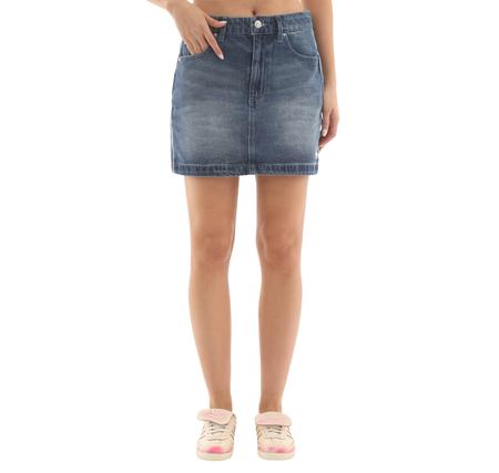 adidas Denım Mını Skt Kadın Elbise - Etek Mavi adidas Denım Mını Skt Kadın Elbise - Etek Mavi