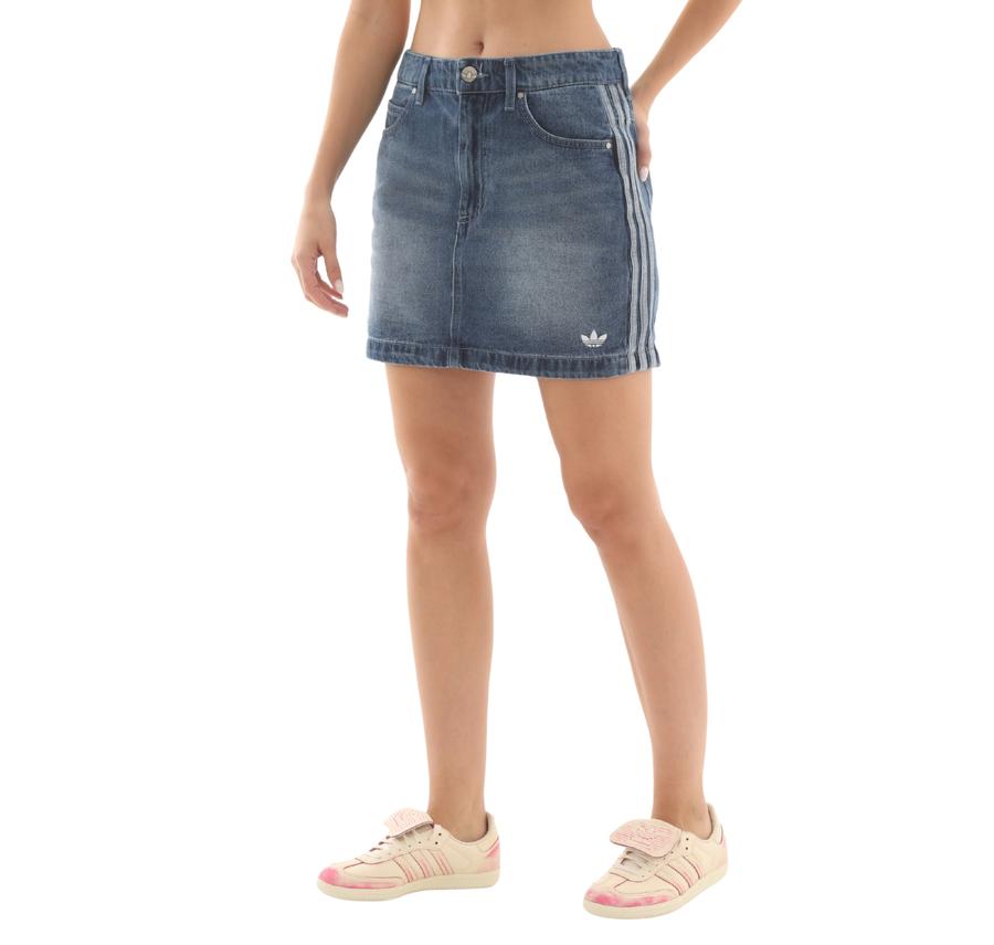 adidas Denım Mını Skt Kadın Elbise - Etek Mavi adidas Denım Mını Skt Kadın Elbise - Etek Mavi