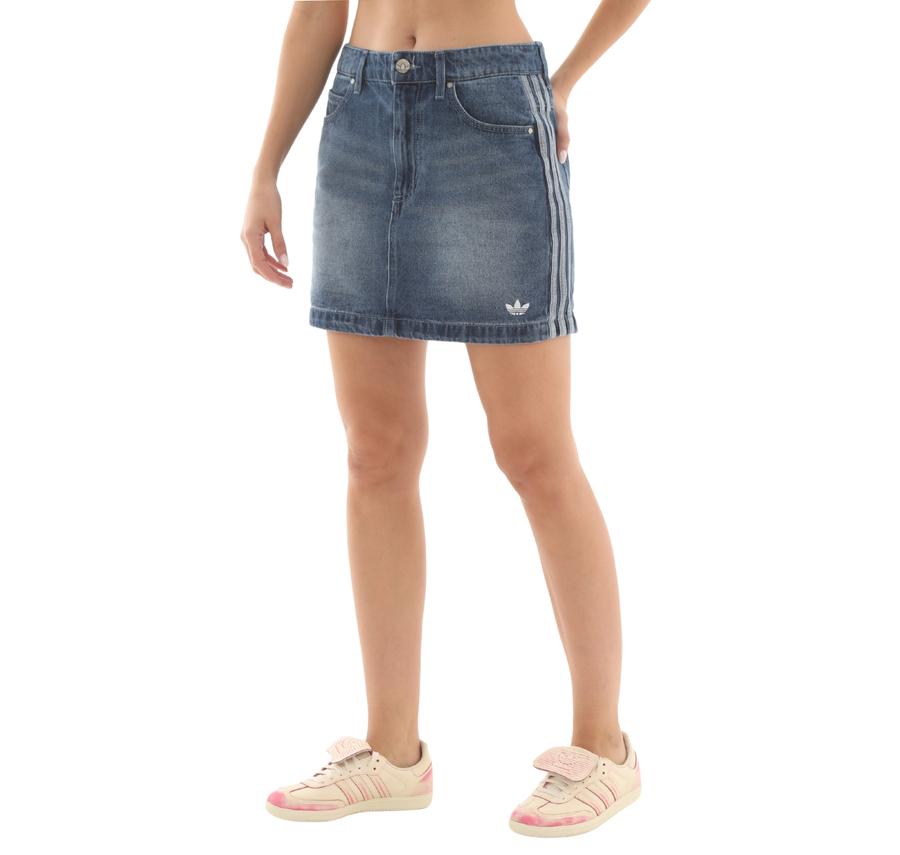 adidas Denım Mını Skt Kadın Elbise - Etek Mavi adidas Denım Mını Skt Kadın Elbise - Etek Mavi