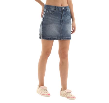 adidas Denım Mını Skt Kadın Elbise - Etek Mavi adidas Denım Mını Skt Kadın Elbise - Etek Mavi