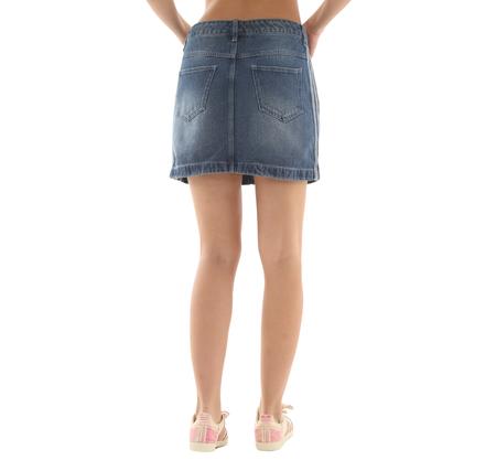 adidas Denım Mını Skt Kadın Elbise - Etek Mavi adidas Denım Mını Skt Kadın Elbise - Etek Mavi